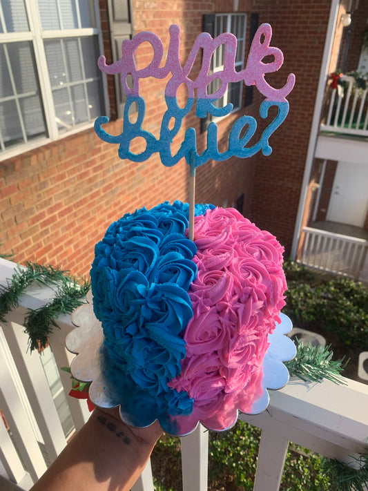 Gender reveal cake “6
